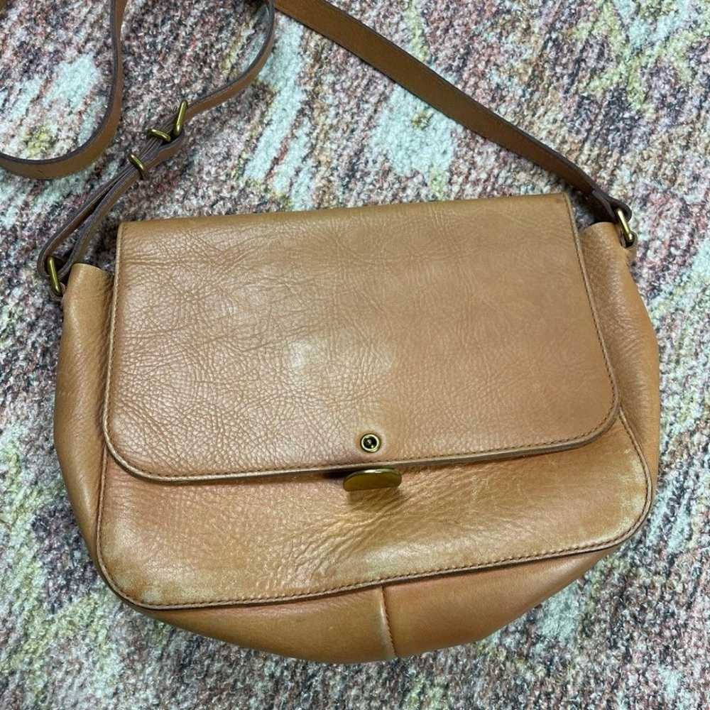 Madewell The Abroad Shoulder Bag Tan Leather - image 2