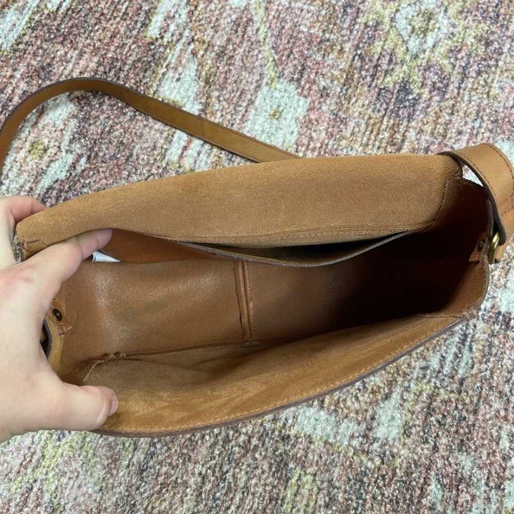 Madewell The Abroad Shoulder Bag Tan Leather - image 8