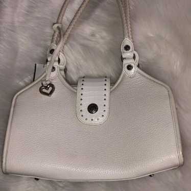 Vintage Brighton Angie Off-White leather purse ba… - image 1