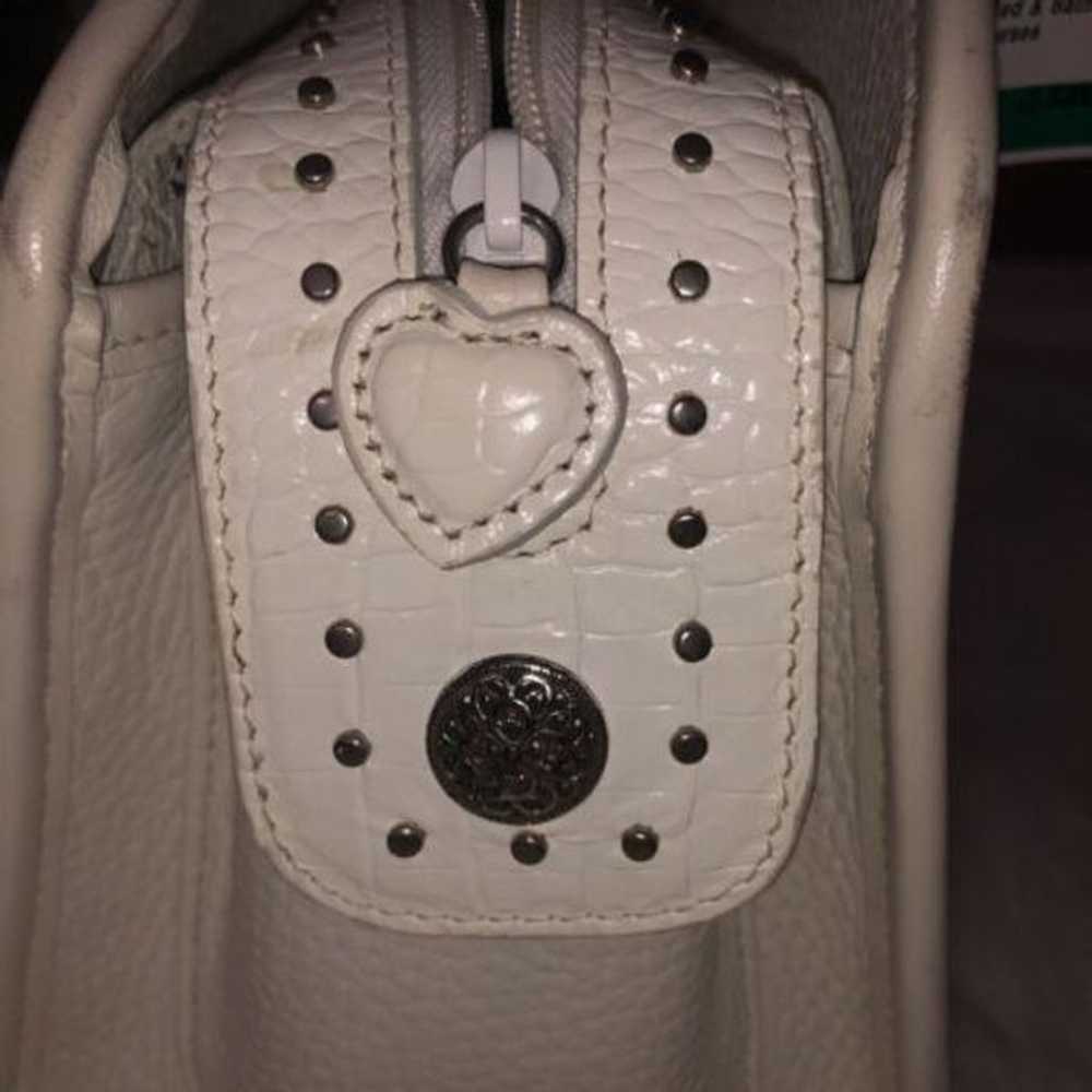 Vintage Brighton Angie Off-White leather purse ba… - image 5