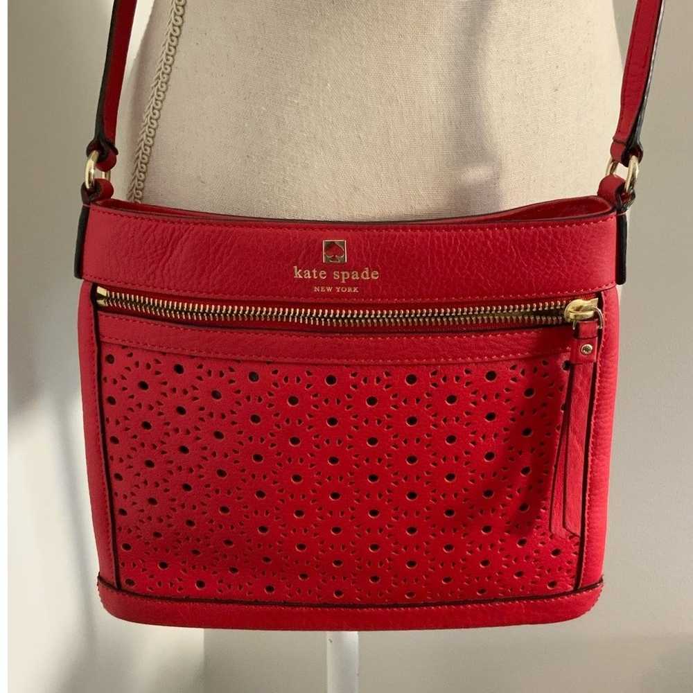 Kate Spade Red Perri Lane Bubbles Leather Crossbo… - image 2