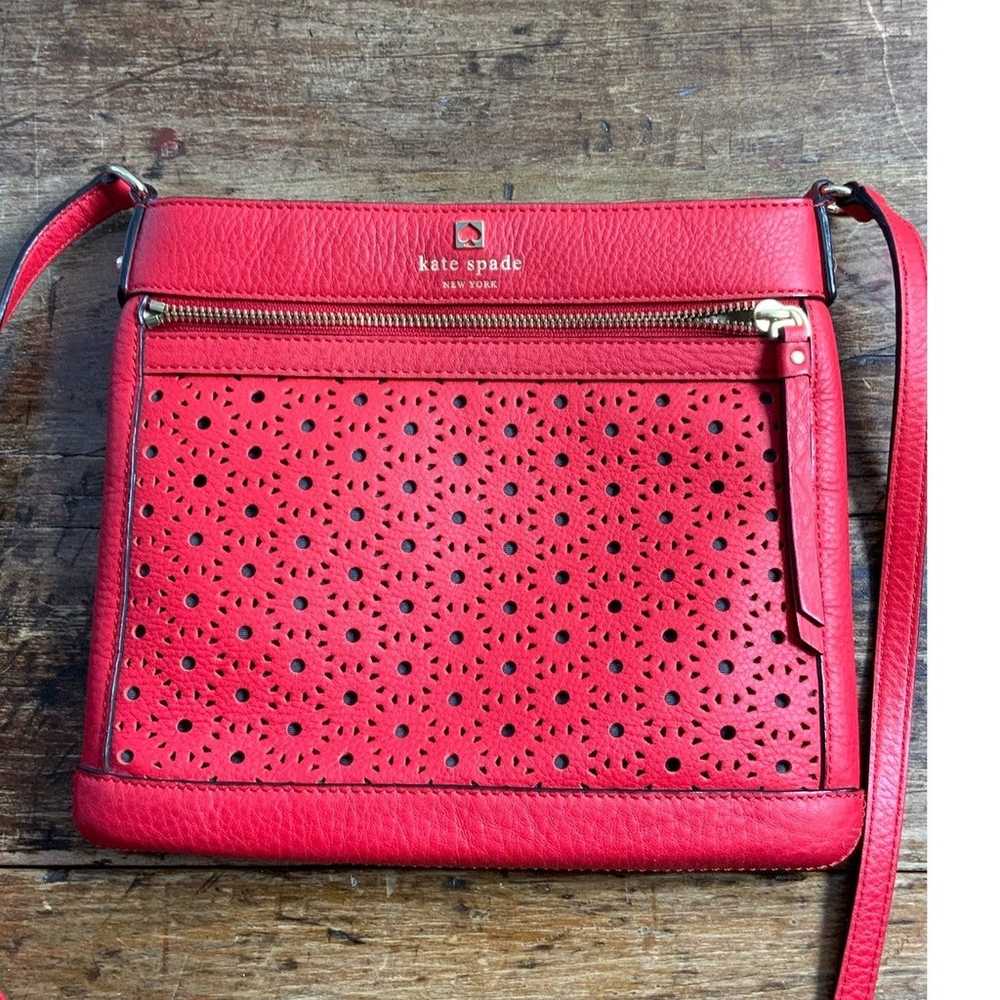 Kate Spade Red Perri Lane Bubbles Leather Crossbo… - image 6