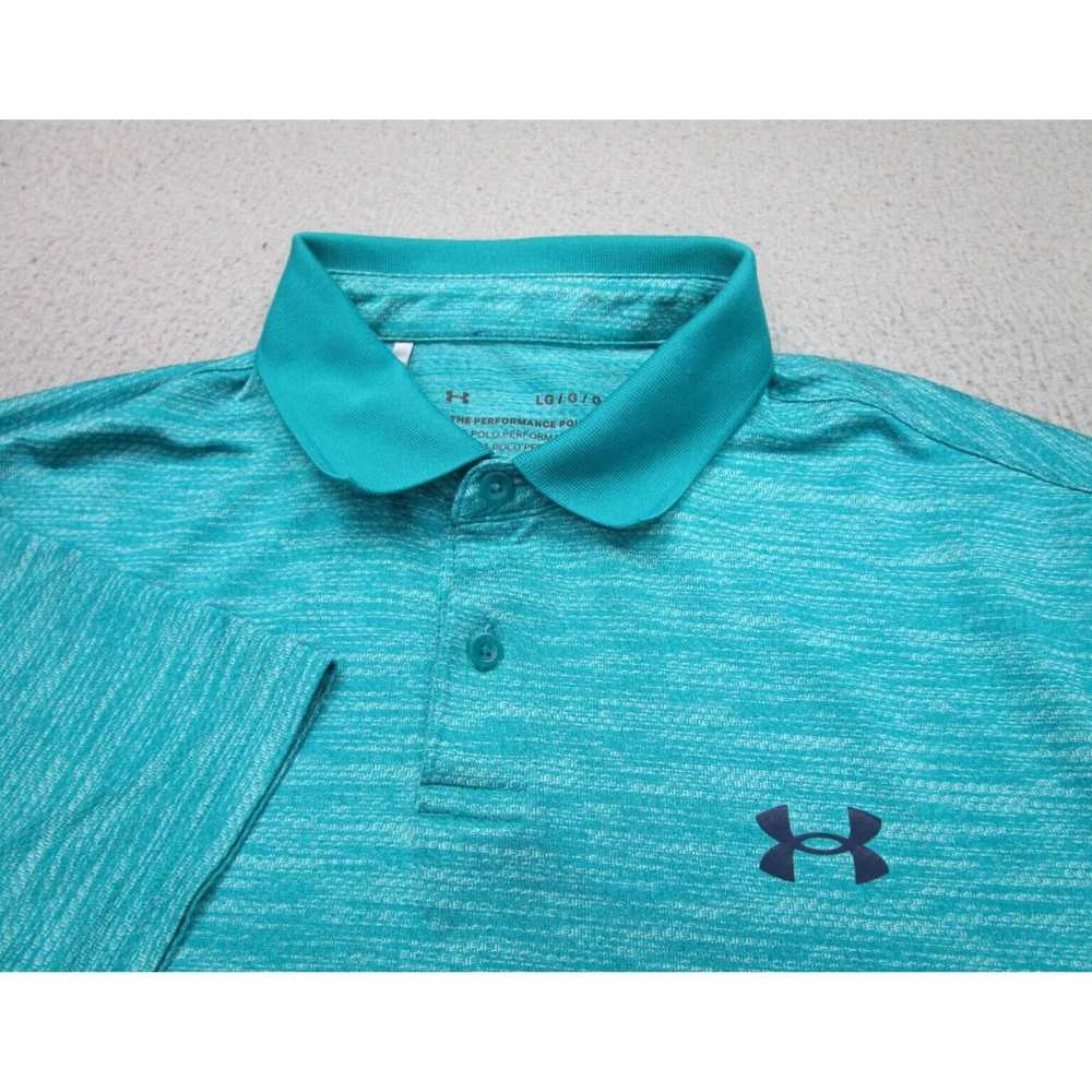 Under Armour Mens Large Blue Teal Aqua Playoff Po… - image 3