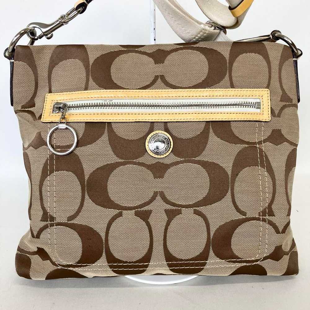 2409-264 | Coach Signature Shoulder Bag Yellow - image 2