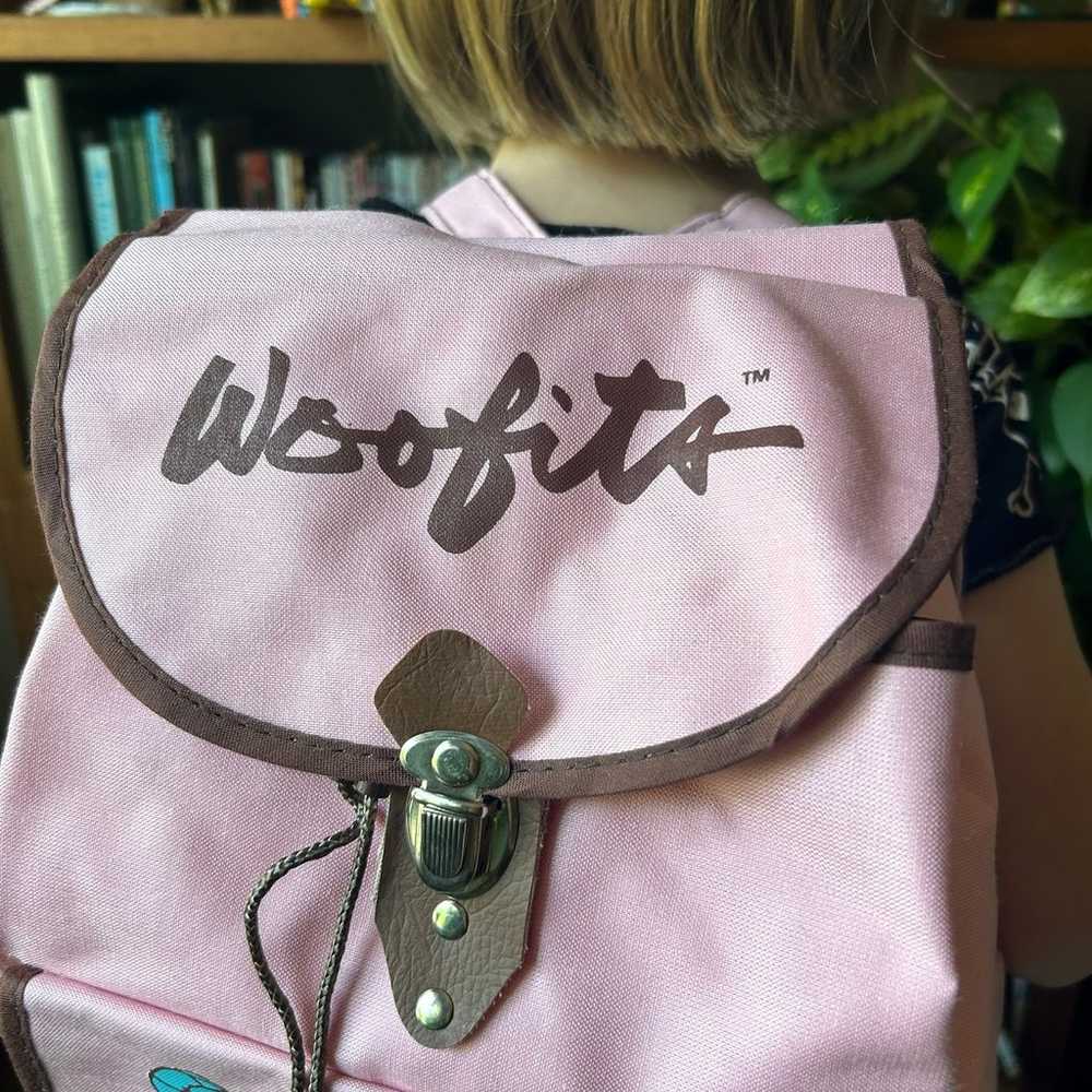 Vintage Woofits 1980 pink backpack - image 3