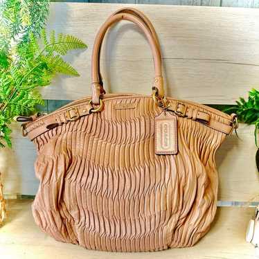 COACH Signature Pleated Handbag