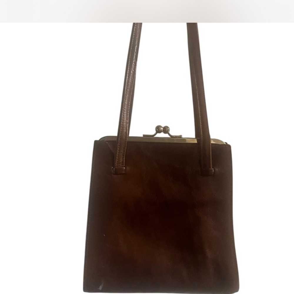 VINTAGE LEATHER HANDBAG - image 3