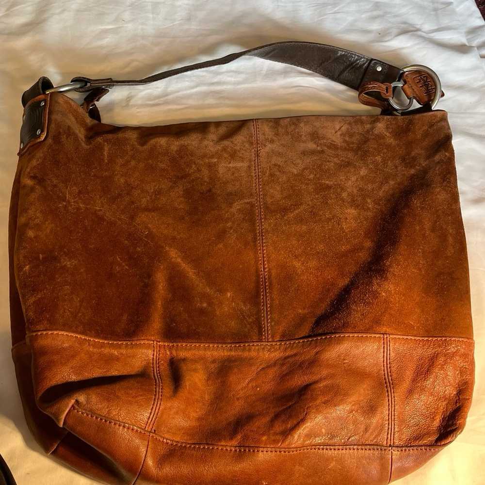 Ellington leather and suede large hobo shoulder b… - image 5