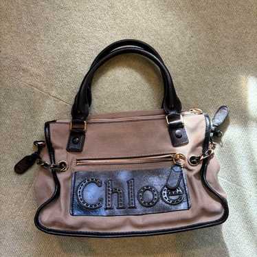 Chloe handbag in beige and black