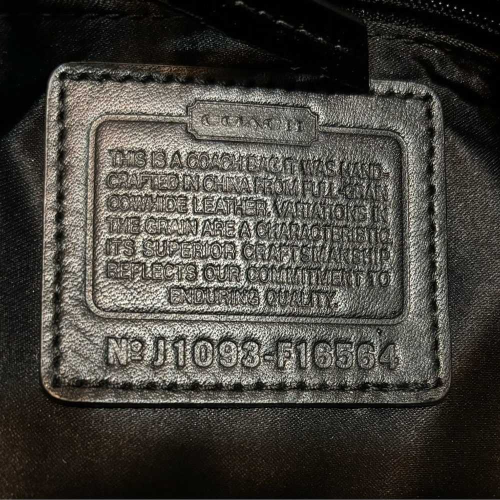 Coach Black Embossed Signature Logo Patent Leathe… - image 3