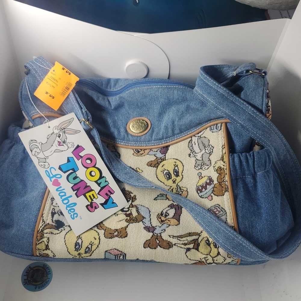 Vintage Looney Tunes Loveables Baby Diaper Bag W/… - image 1