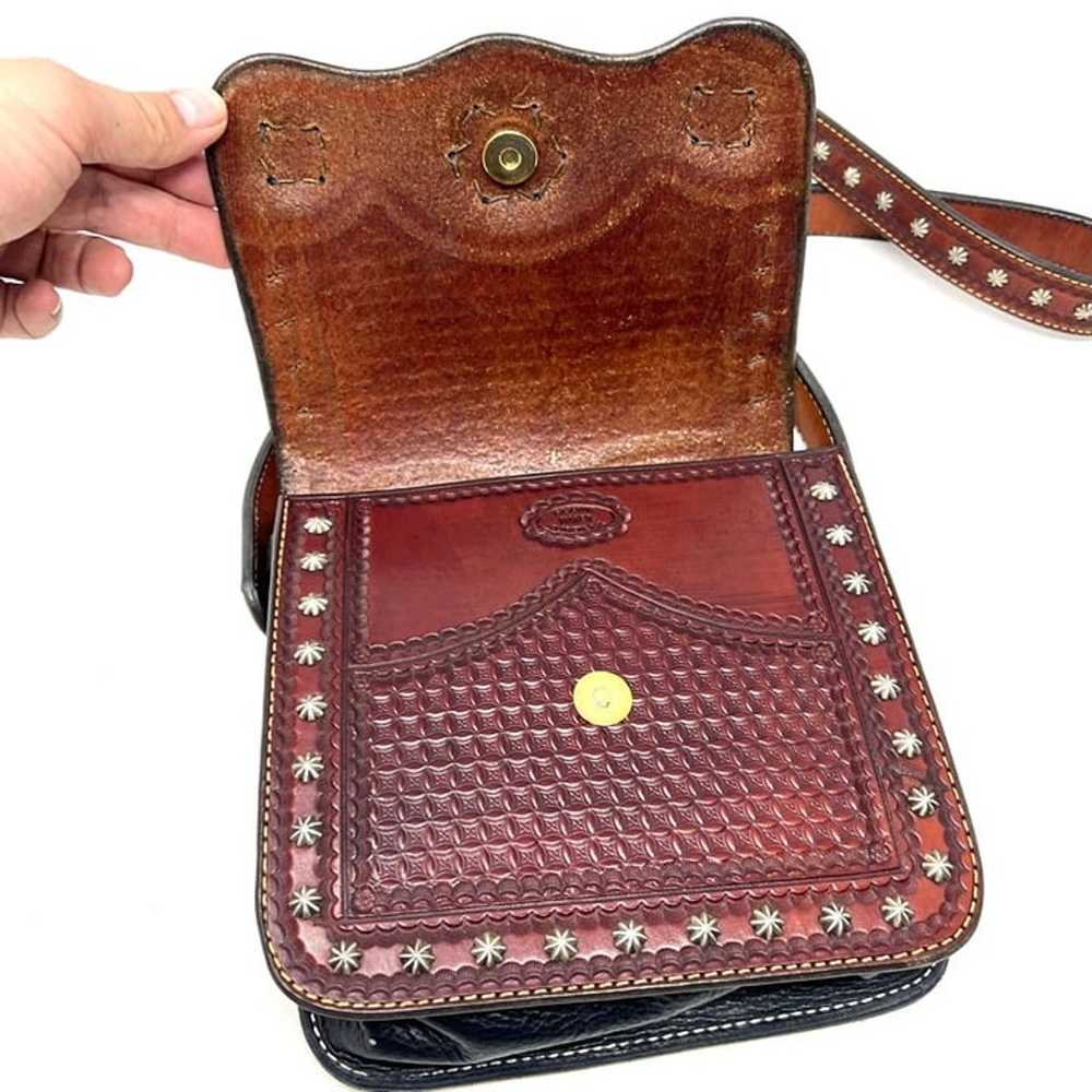 Vintage Silvertip Maker Hand Tooled Saddle Bag We… - image 10