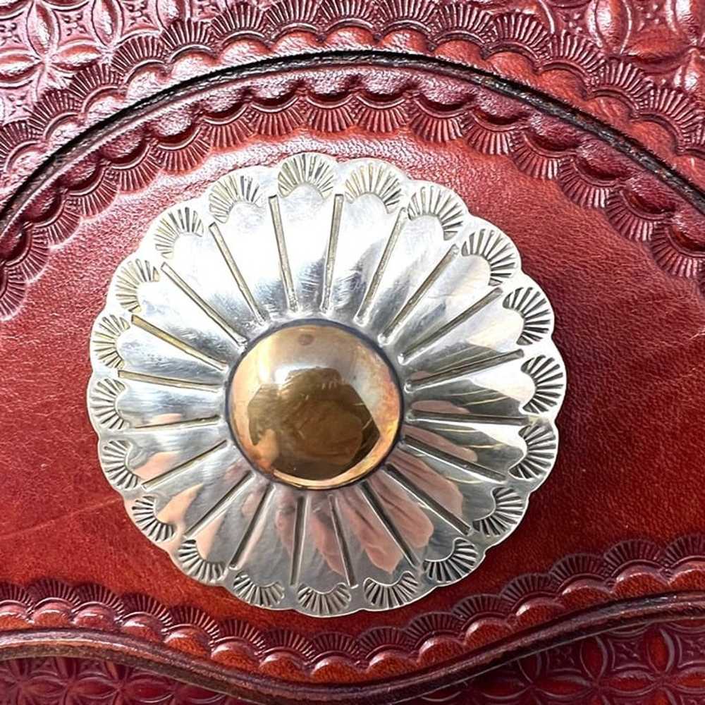 Vintage Silvertip Maker Hand Tooled Saddle Bag We… - image 3