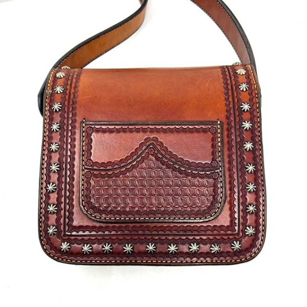 Vintage Silvertip Maker Hand Tooled Saddle Bag We… - image 7