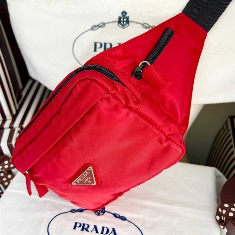 PRADA❤️BRIGHT RED! WAIST-BAG, BELT BAG. AUTHENTIC! - image 2