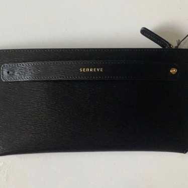 Senreve Black Pebbled Clutch Bag