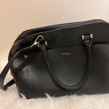 FURLA Black Leather Handbag