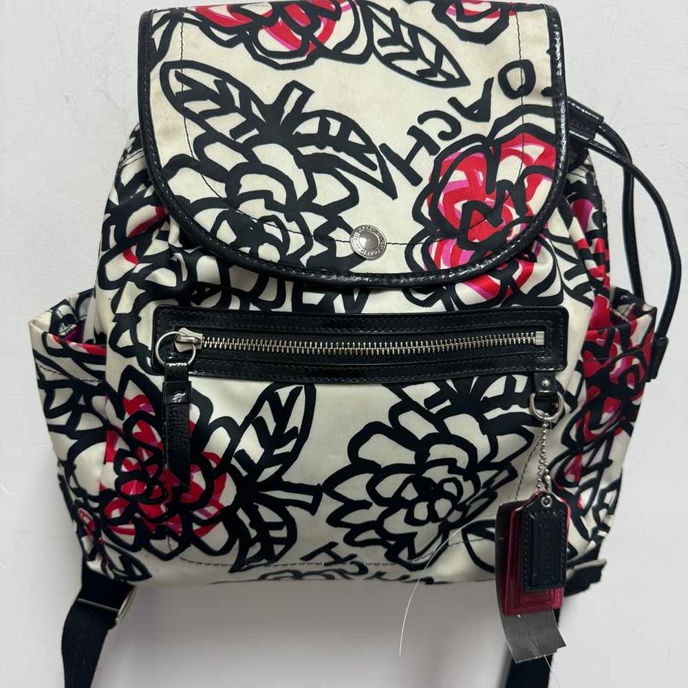 Coach floral graffiti backpack messenger bag - image 1