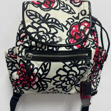 Coach floral graffiti backpack messenger bag - image 1