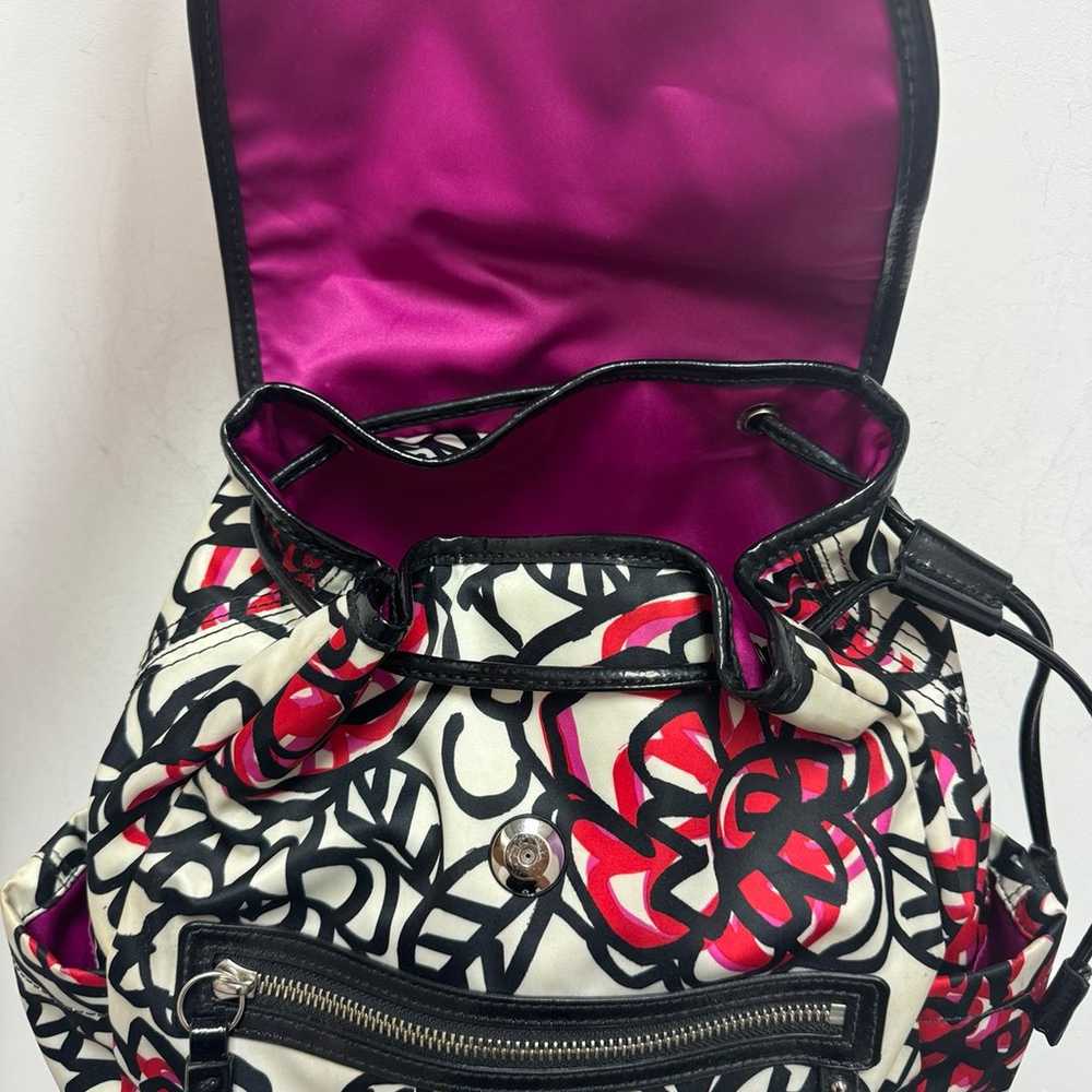 Coach floral graffiti backpack messenger bag - image 6