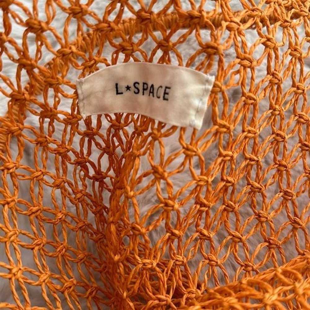 L*Space Jodie Beach Raffia Bag Tangerine - image 5