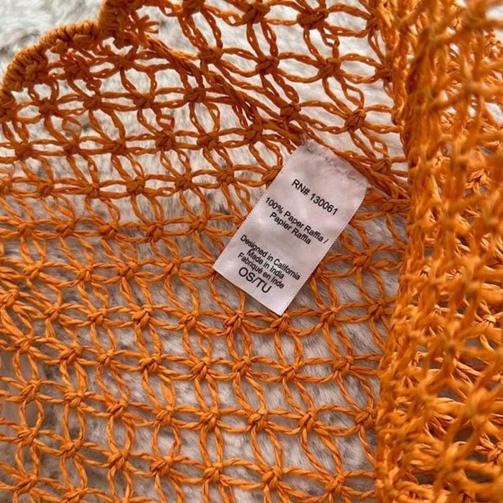 L*Space Jodie Beach Raffia Bag Tangerine - image 6