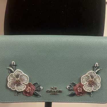 Coach outlet Foldover Bow Floral Limited Edition Crossbody