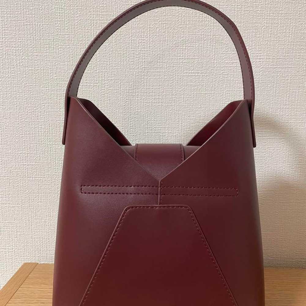 HASHIBAMI Red Burgundy Leather Handbag - image 2