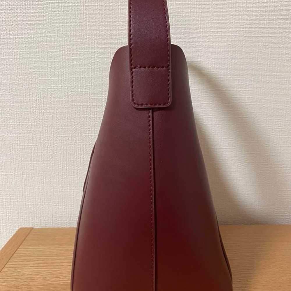 HASHIBAMI Red Burgundy Leather Handbag - image 3