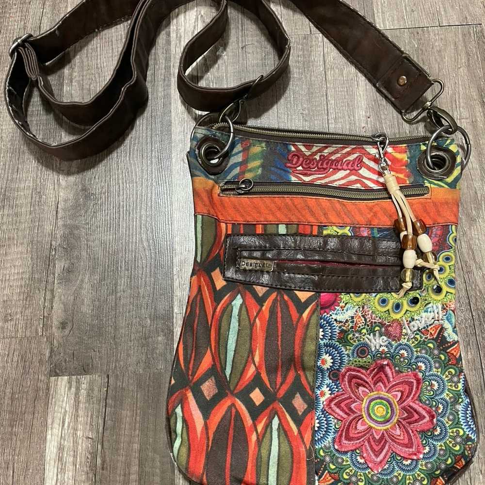 Desigual Y2K vintage 00s 90s crossbody bag abstra… - image 2