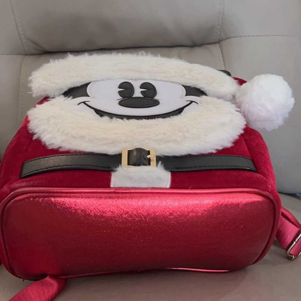 Disney Parks Santa Mickey Loungefly Backpack Mini - image 3