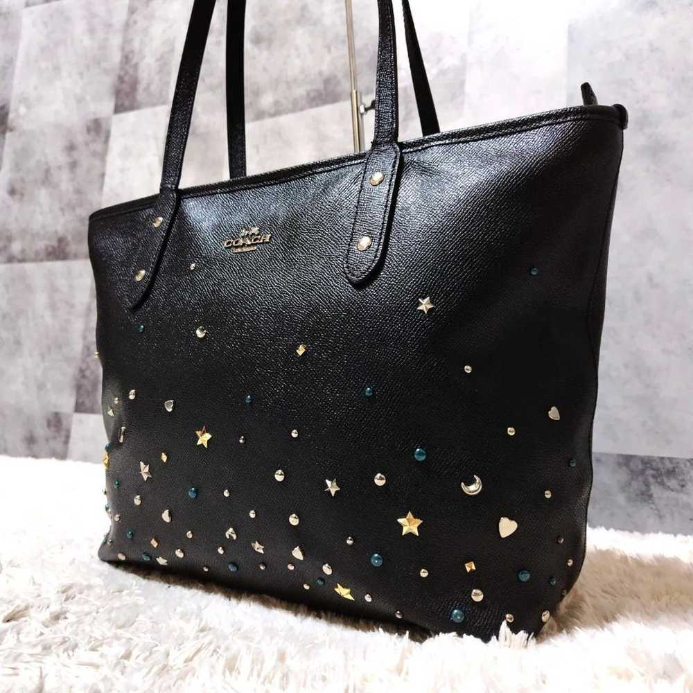 Coach Tote Bag Stardust Studs Shoulder Bag A4 Sto… - image 1