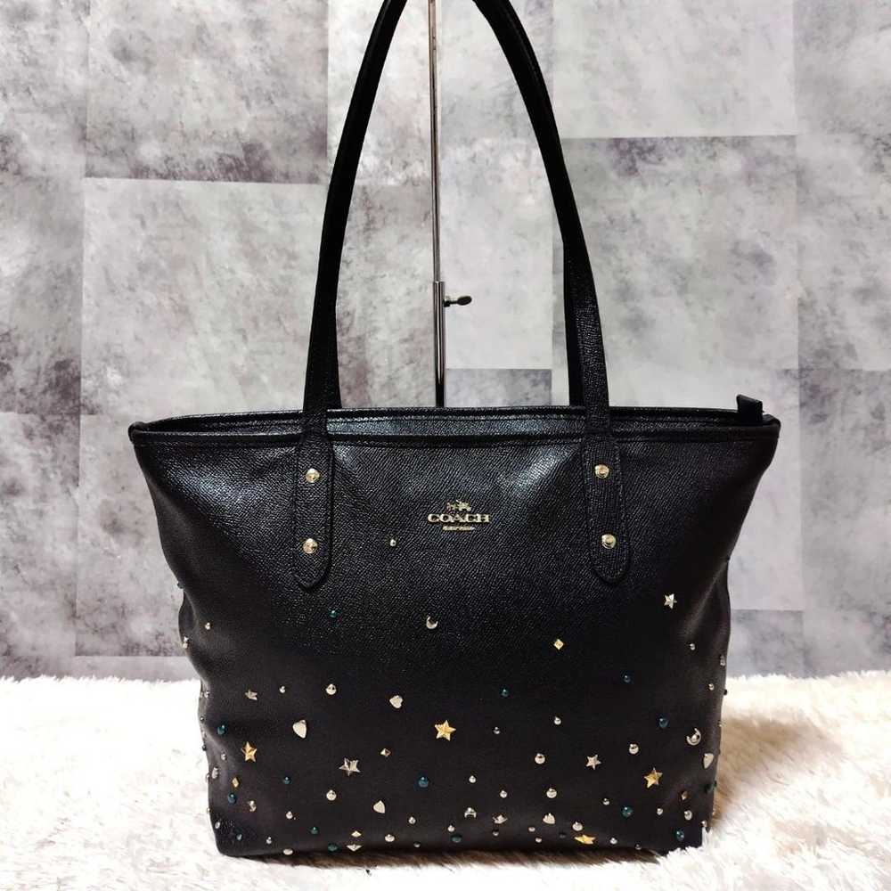 Coach Tote Bag Stardust Studs Shoulder Bag A4 Sto… - image 2