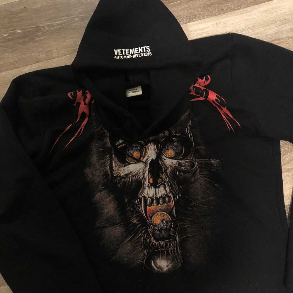 Vetements Vetements Crop Skull Hoodie - image 1