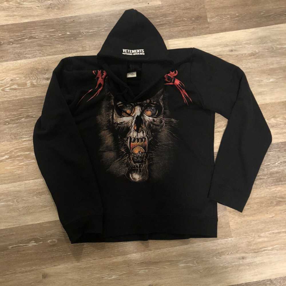 Vetements Vetements Crop Skull Hoodie - image 2