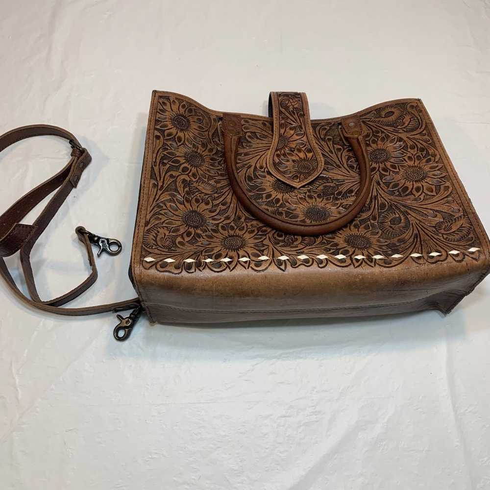 American Darling Large Crossbody Handbag Tooled L… - image 1