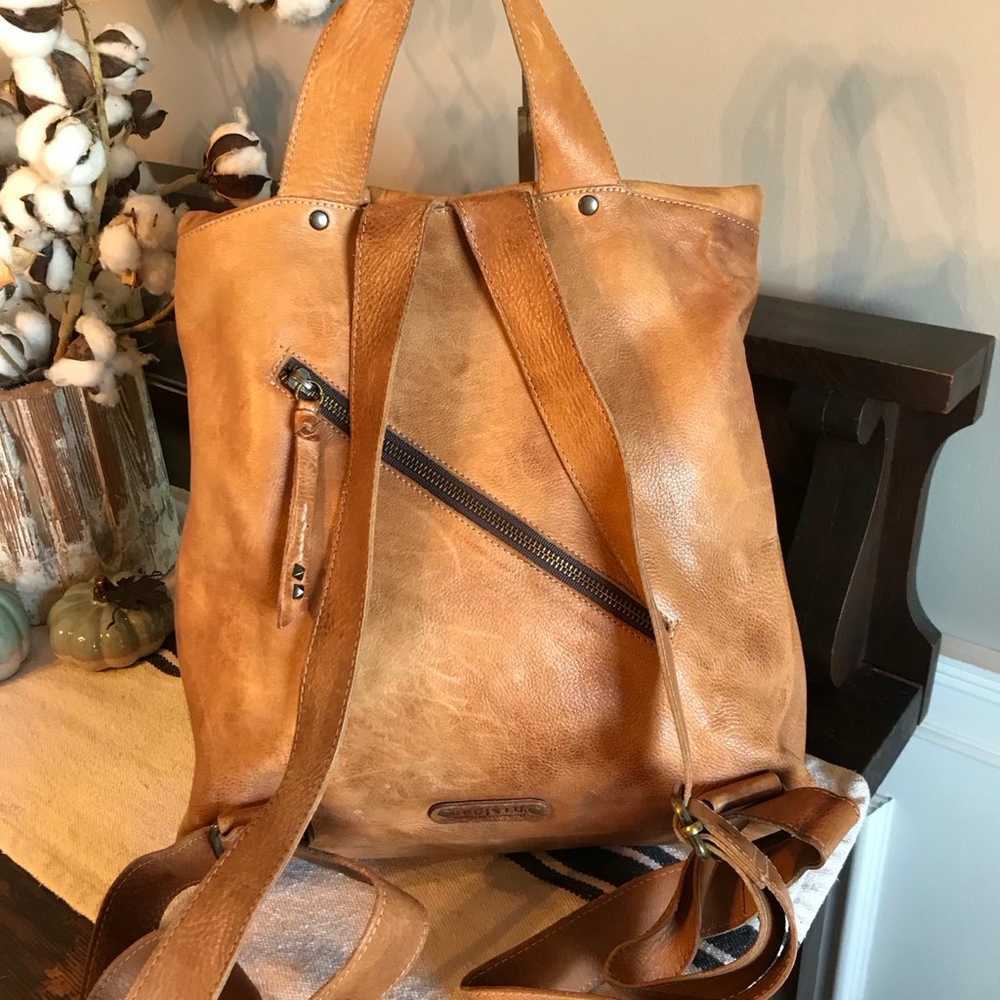 Bed Stu Howie Leather Backpack Tan Rustic Retail … - image 2