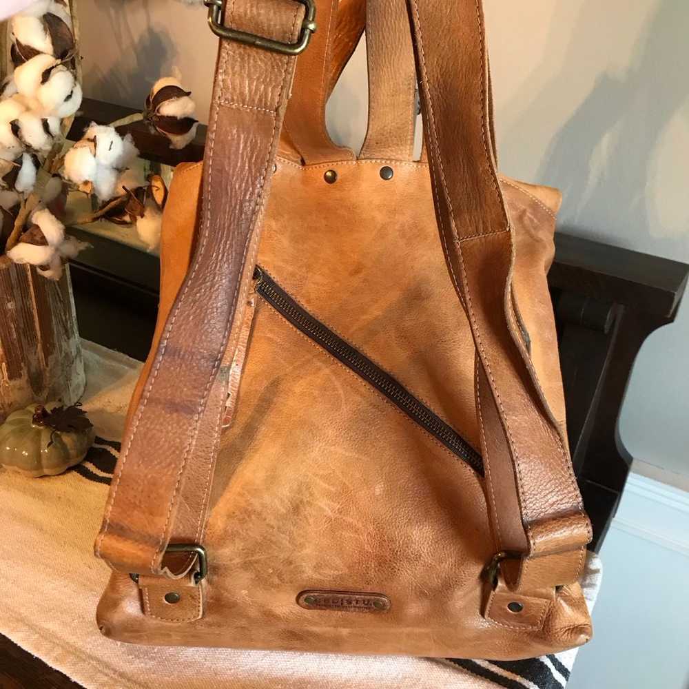 Bed Stu Howie Leather Backpack Tan Rustic Retail … - image 3