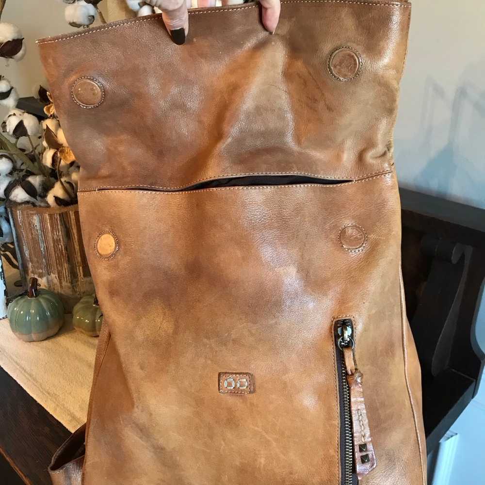 Bed Stu Howie Leather Backpack Tan Rustic Retail … - image 4