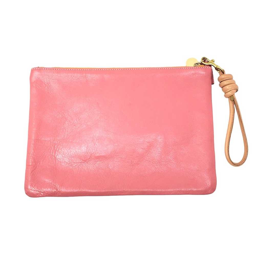 Clare V. Los Angeles Clutch Pink Leather Zip Top … - image 2