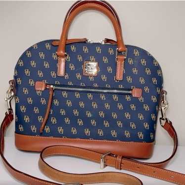 Dooney Bourke Greta domed Navy satchel