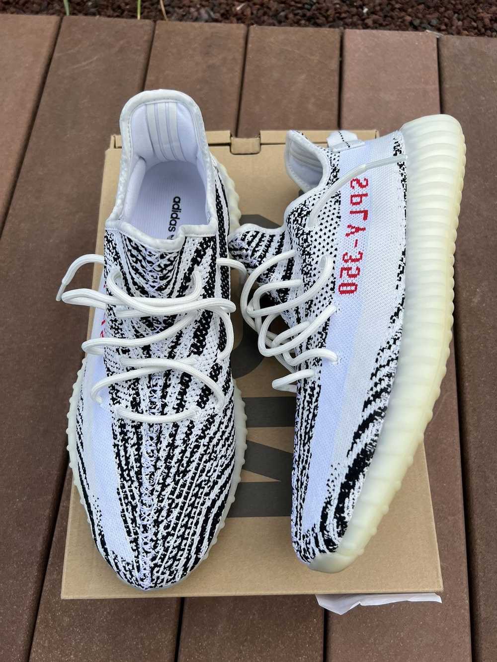 Adidas Yeezy 350 v2 zebra worn once - image 1