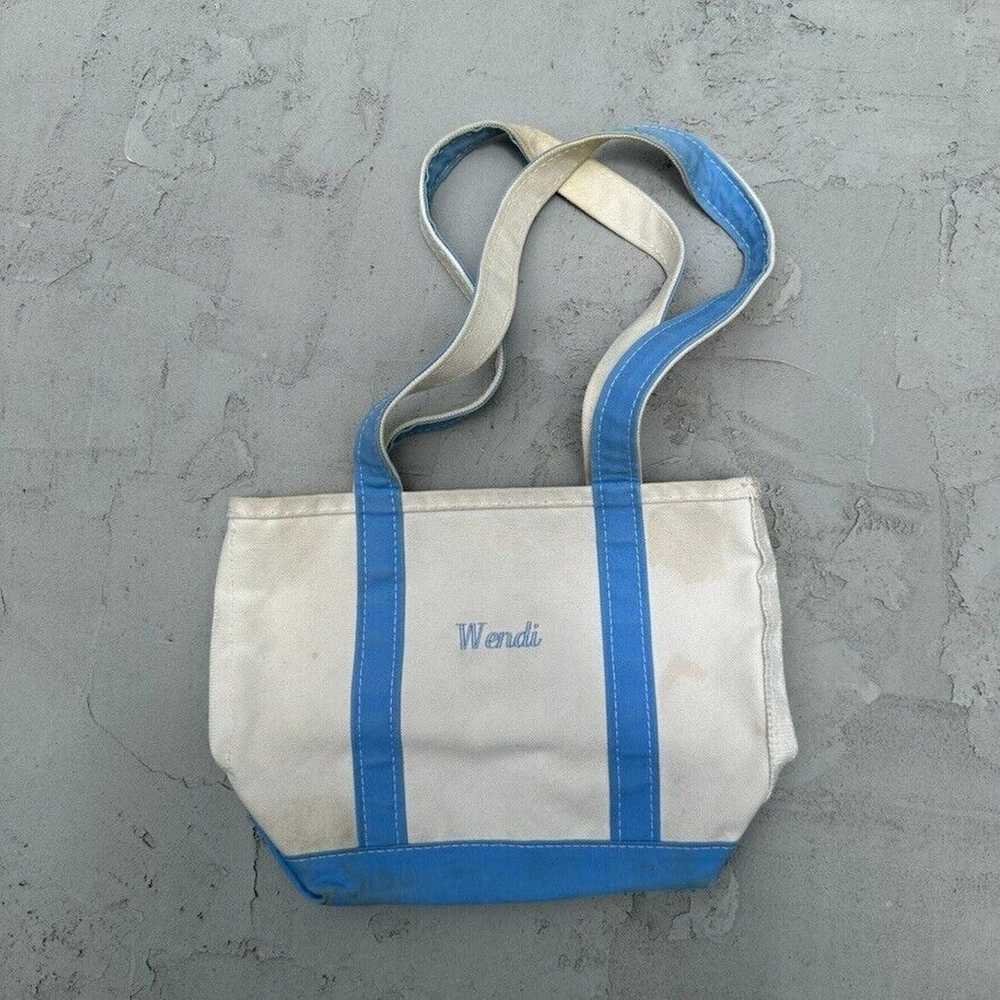 Vintage LL Bean Boat and Tote Baby Blue Wendi Sma… - image 1