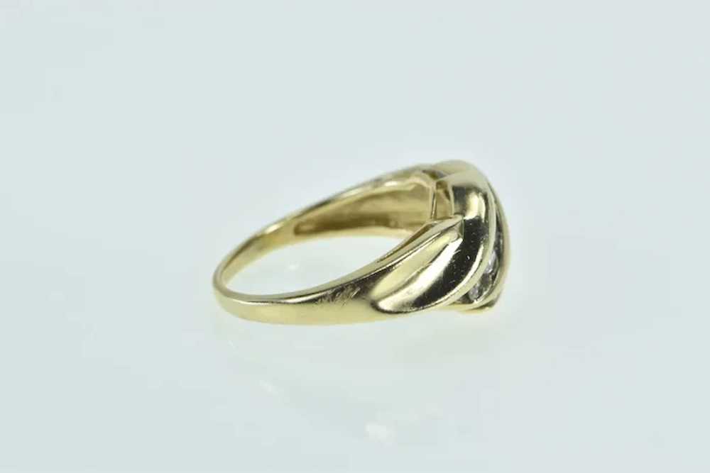 14K 0.50 Ctw Wavy Channel Vintage Statement Ring … - image 2