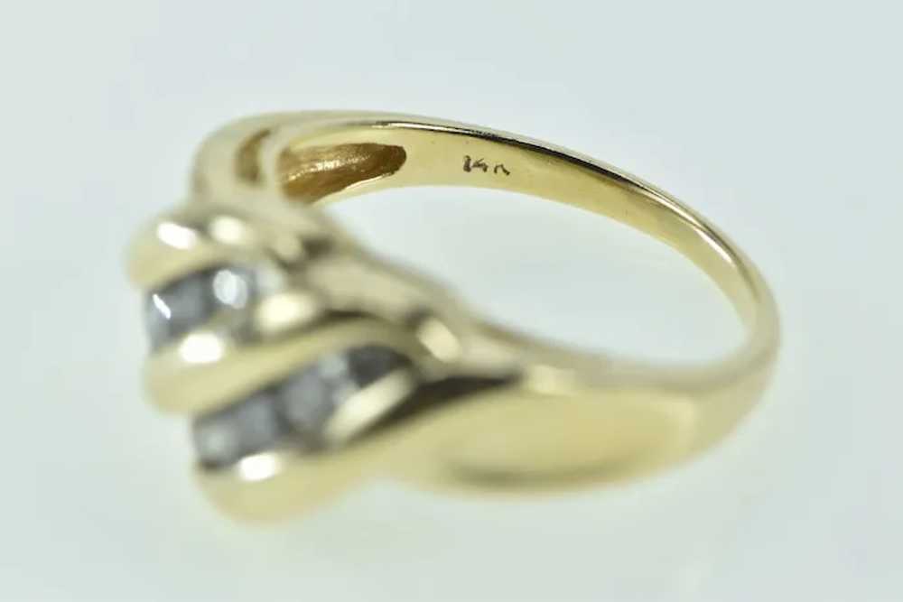 14K 0.50 Ctw Wavy Channel Vintage Statement Ring … - image 3