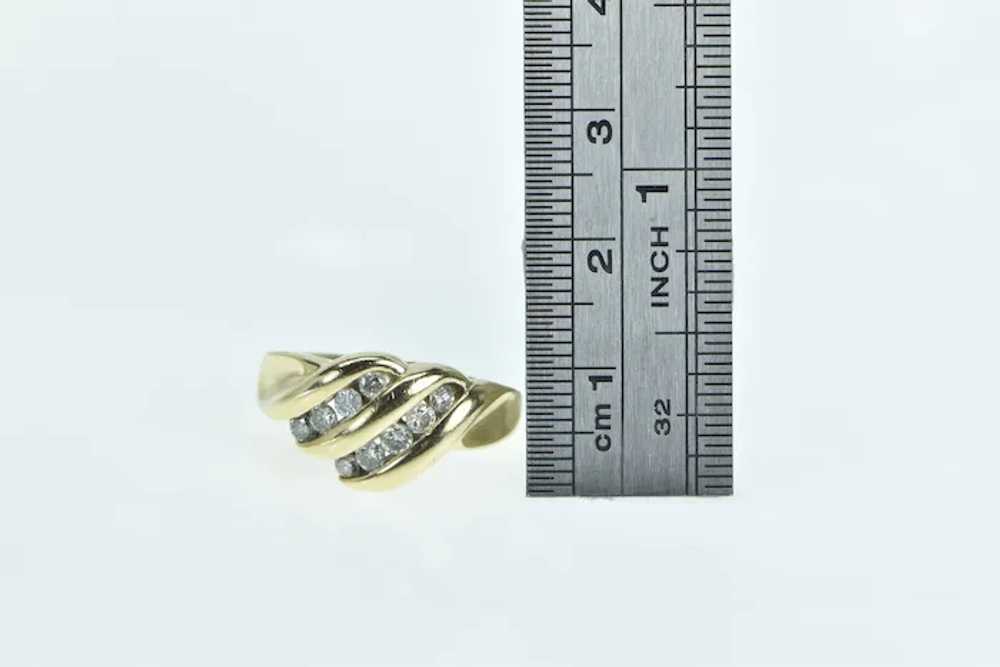 14K 0.50 Ctw Wavy Channel Vintage Statement Ring … - image 4