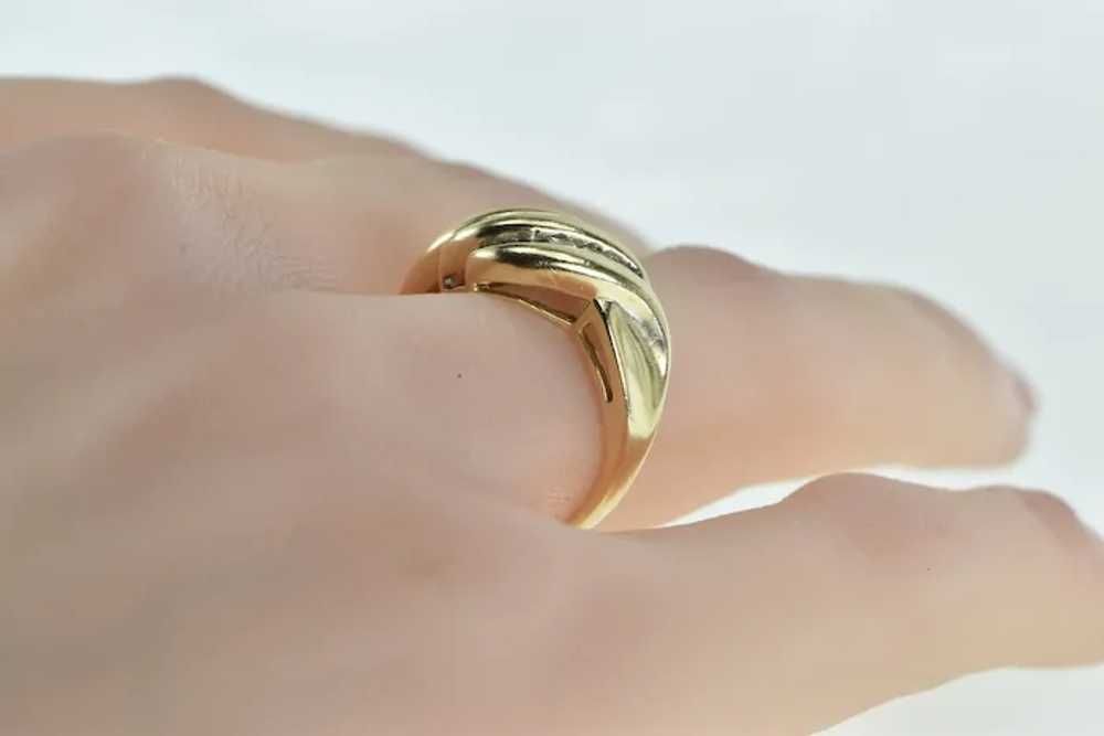 14K 0.50 Ctw Wavy Channel Vintage Statement Ring … - image 5