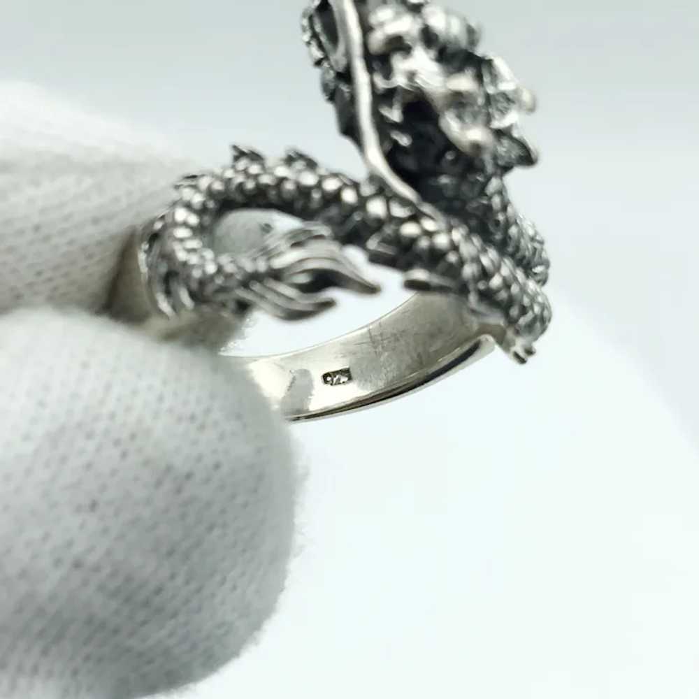 Sterling Silver Dragon Ring - image 5