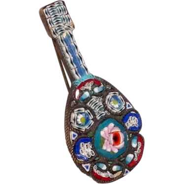 Micro Mosaic Musical Instrument Brooch