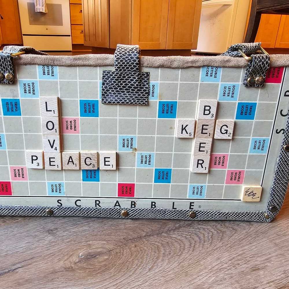 Vintage handmade Custom Scrabble Purse Handbag El… - image 4